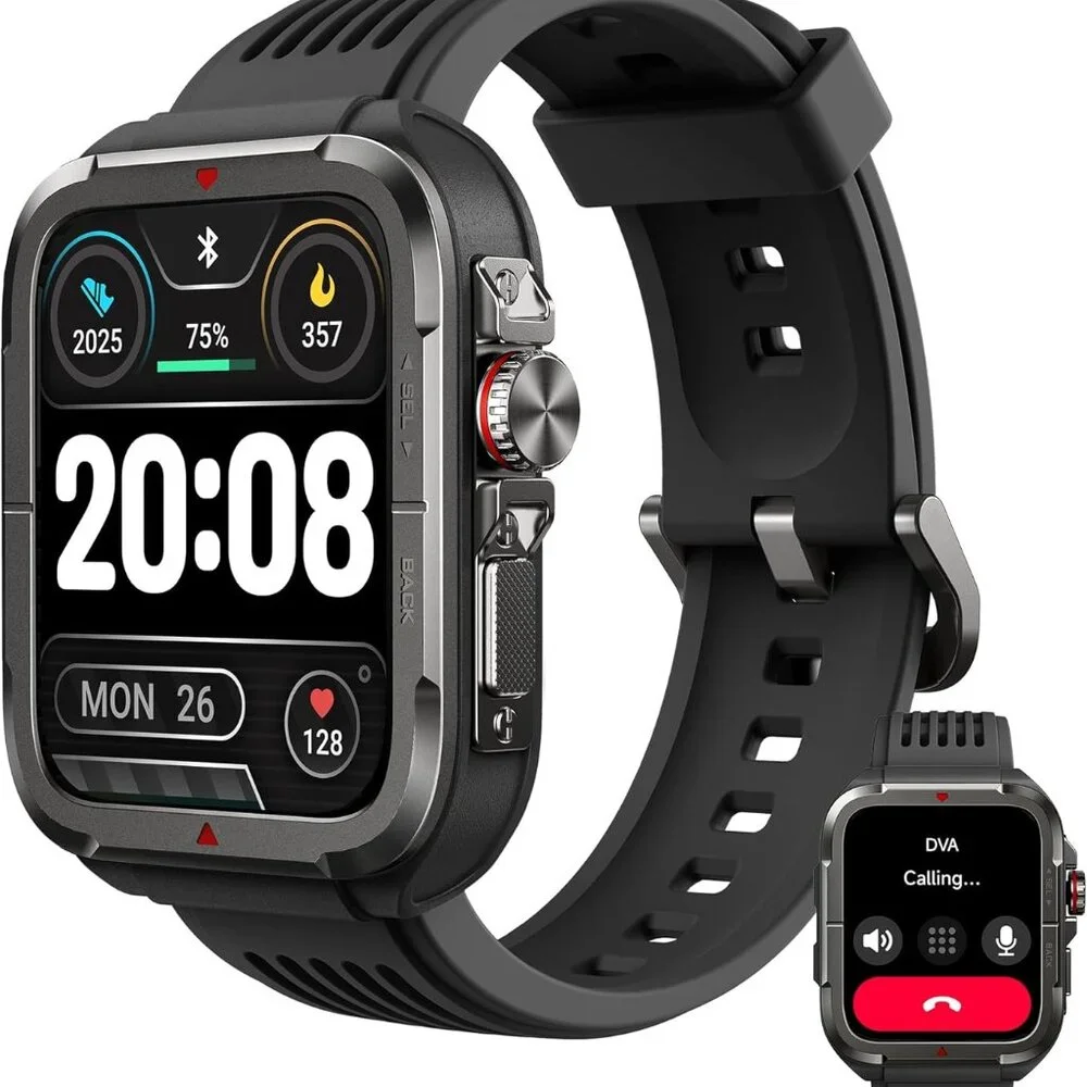 SKG Smart Watch 1.8 in Military Smartwatch for Android iPhone with Alexa R8